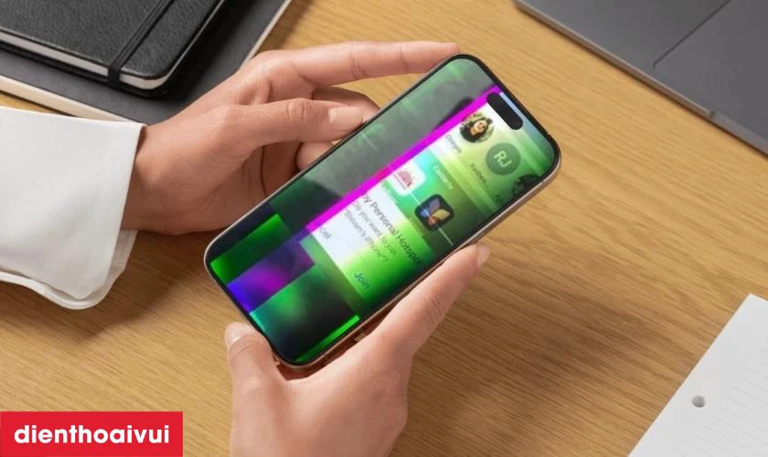 Dấu hiệu nhận biết sửa iPhone 15 Pro bị sọc màn hình