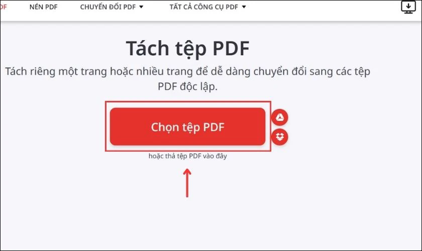 Ngắt file PDF miễn phí bằng I Love PDF