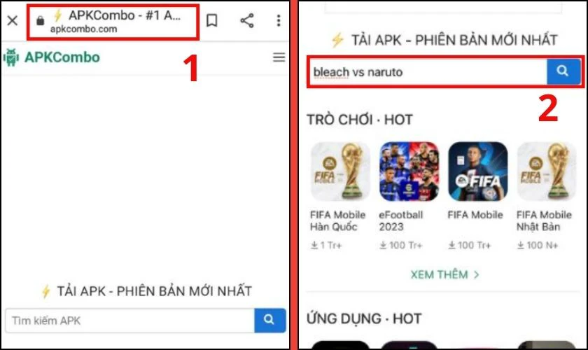 Cách tải Bleach vs Naruto 3.3 trên điện thoại iOS