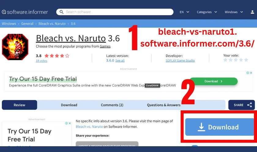 Tải Bleach vs Naruto 3.6 PC miễn phí
