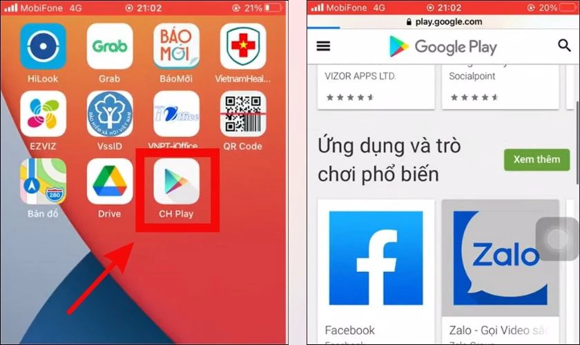 Khám phá giao diện CH Play sau khi tải cho iPhone