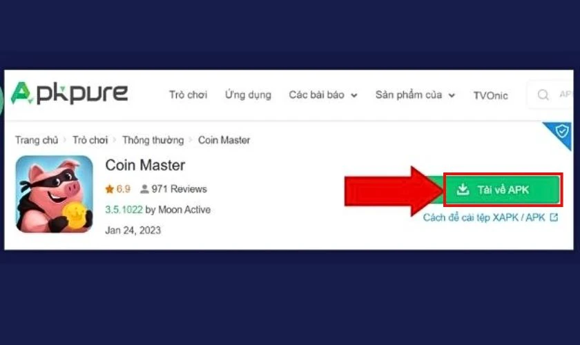 Cách tải Coin Master trên điện thoại Android