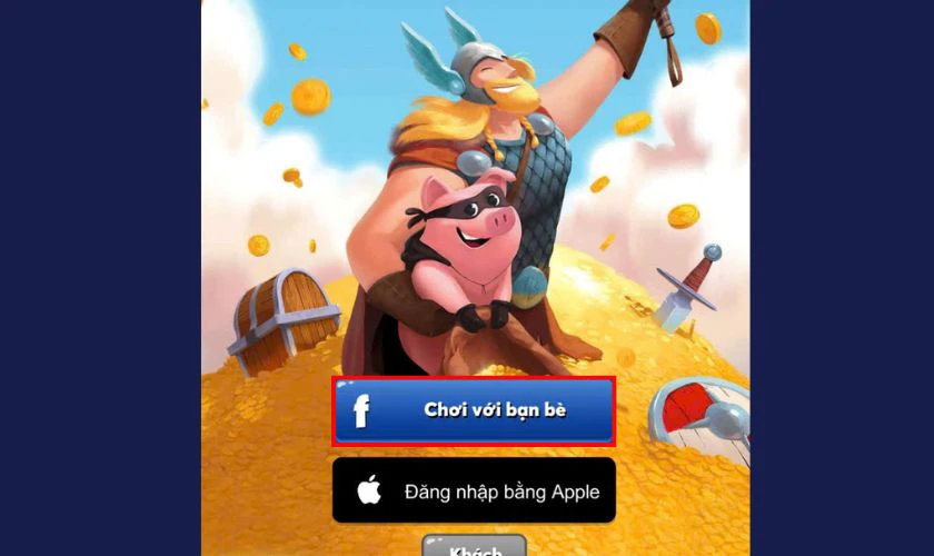 Bạn có thể chọn Chơi với bạn bè để kết nối với Fcebook