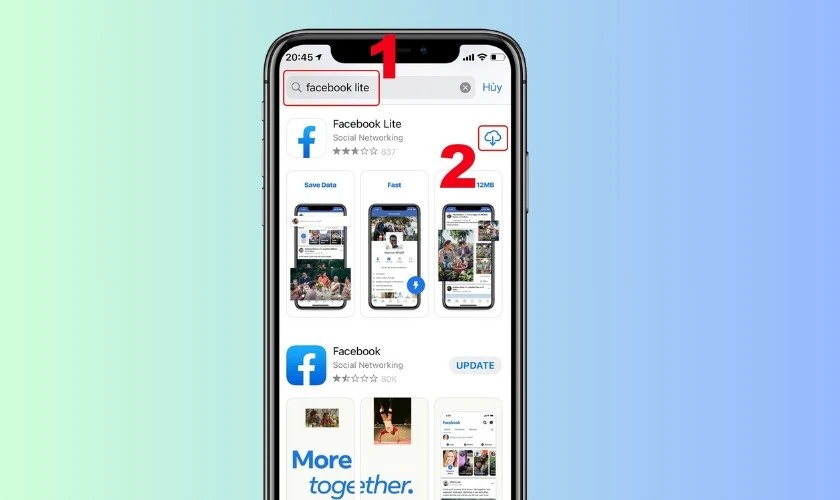 Quay lại giao diện chính của App Store