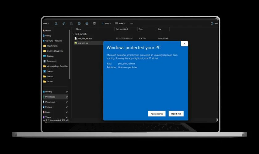 Thiết lập lần đầu khi khởi chạy