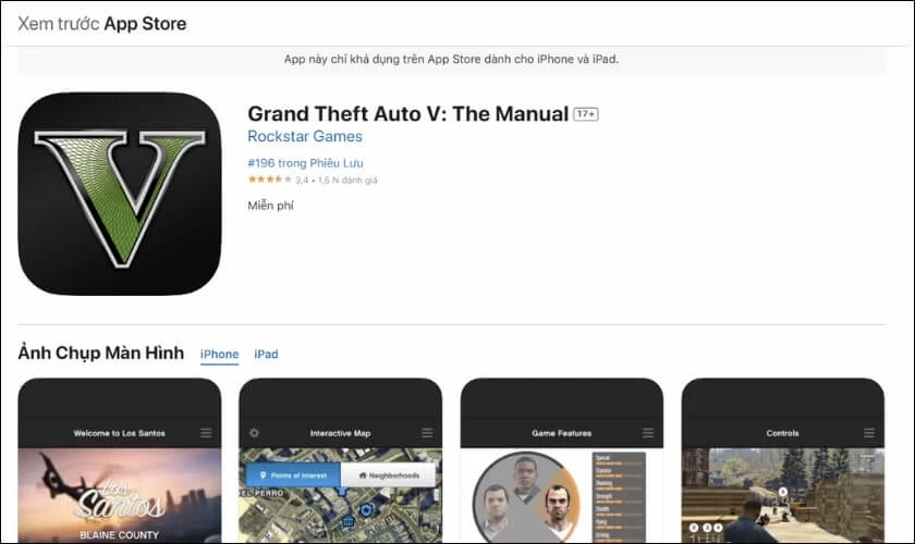 Tải GTA 5 trên điện thoại miễn phí cho iOS