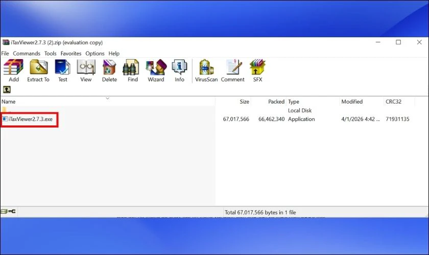 Mở file vừa tải