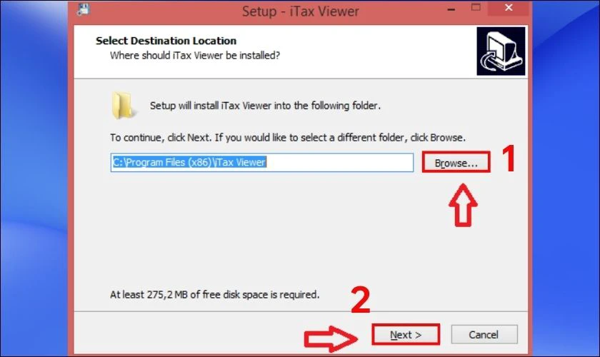 Nếu bạn muốn thay đổi thư mục lưu trữ, bạn chọn vào Browse và nhấn Next