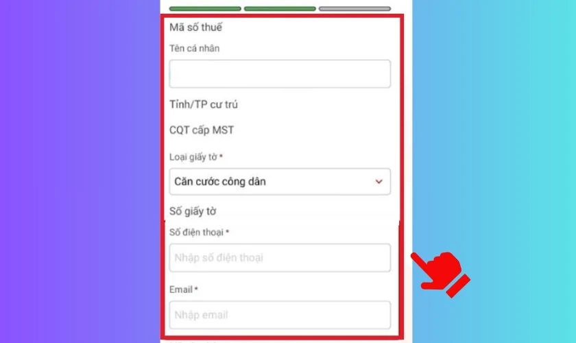 Kiểm tra lại thông tin đăng ký eTax Mobile