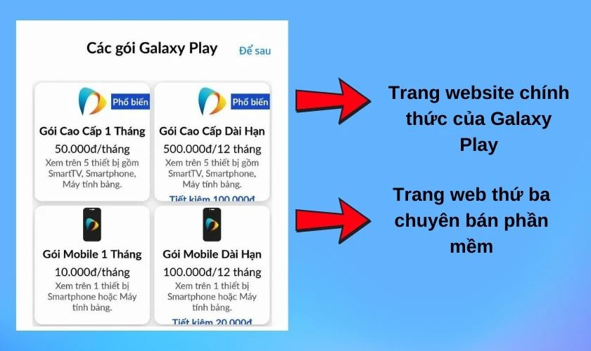 Cách mua tài khoản Galaxy Play