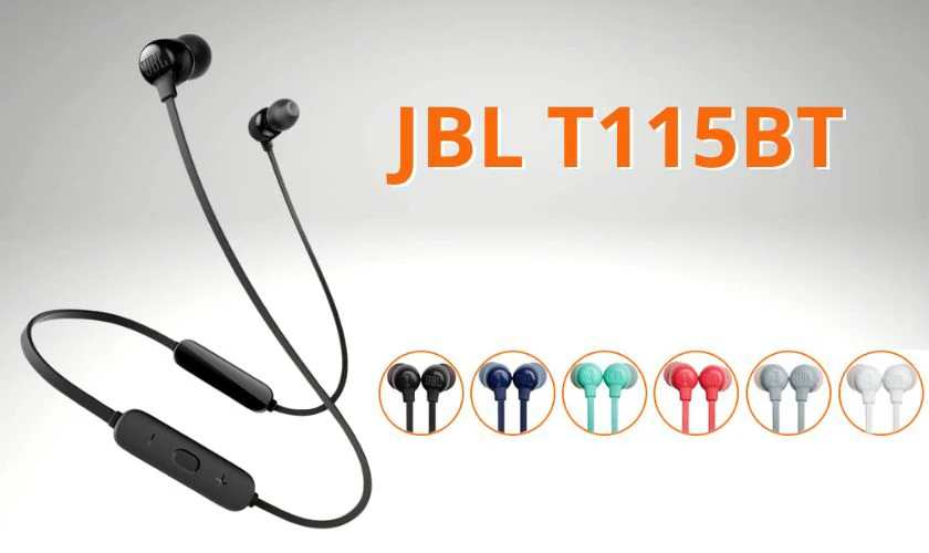 Tai nghe Bluetooth JBL T115BT có thiết kế gọn nhẹ và thoải mái