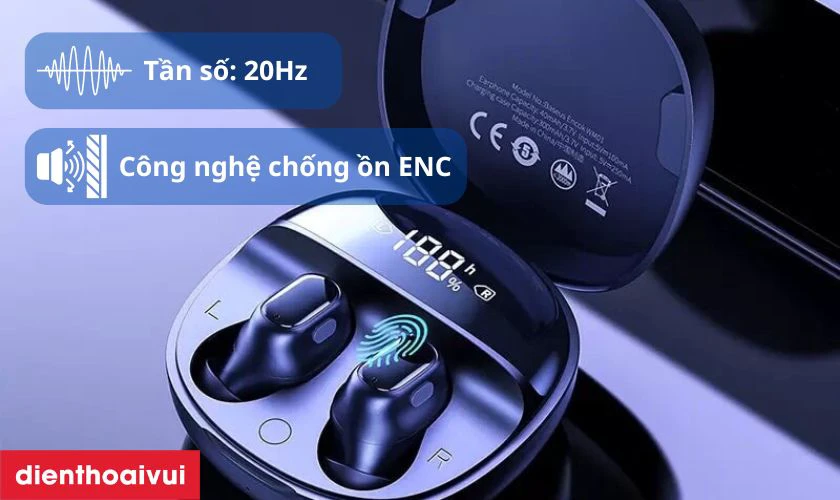 Tai nghe Bluetooth True Wireless Baseus WM01 cho chất lượng âm thanh xuất sắc