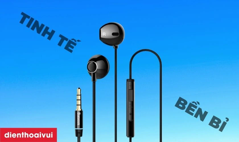 Tai nghe có dây Baseus Encok H06 có thiết kế tinh tế cùng chất liệu bền bỉ