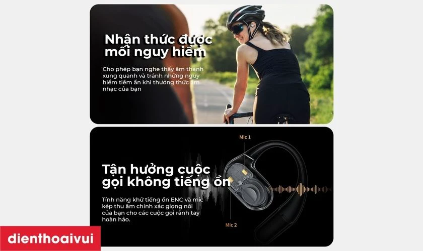 Tai nghe thể thao SoundPEATS HearFit với khả năng chống ồn tốt