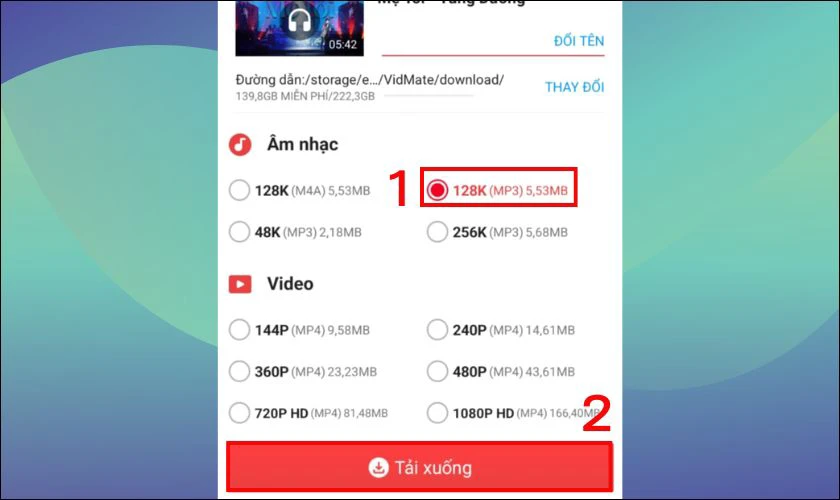 Tải nhạc từ YouTube về Zing MP3 trên Android bằng VidMate