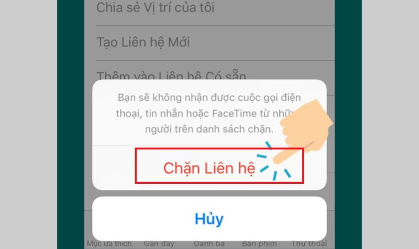 Gỡ các số điện thoại bị chặn