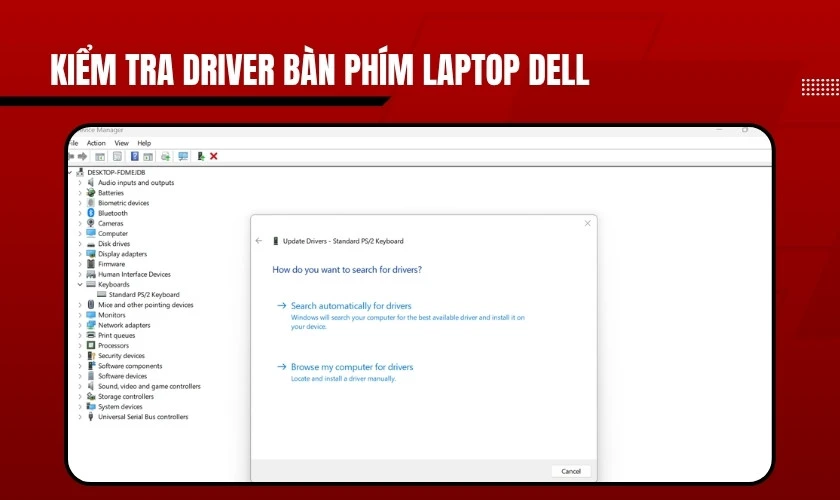 Kiểm tra driver bàn phím laptop Dell