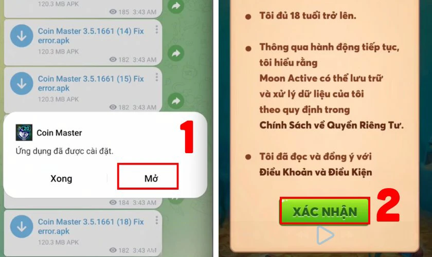 Bấm Mở file vừa tải về và tiến hành cài đặt theo hướng dẫn
