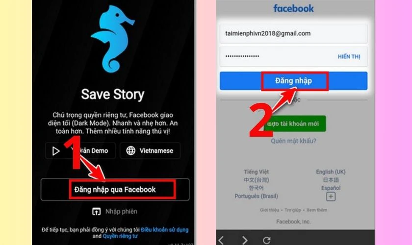 Cách tải story Facebook trên điện thoại Android