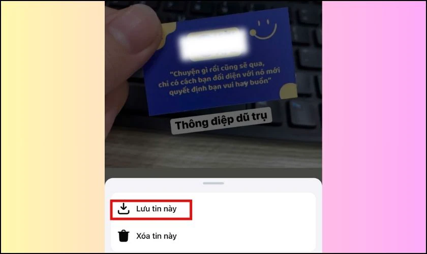 Chọn Lưu tin này