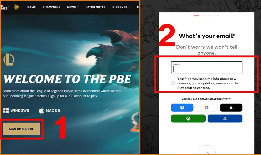 Cách tạo tài khoản PBE TFT nhanh chóng