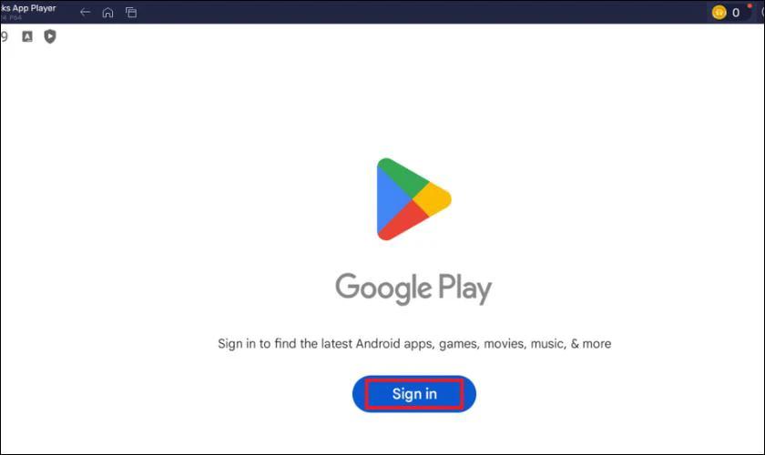 Mở Google Play Store trên trình giả lập