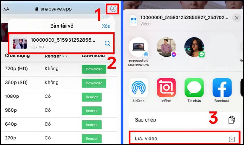 Chọn biểu tượng tải xuống