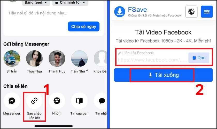 Trang web tải video Facebook về điện thoại online