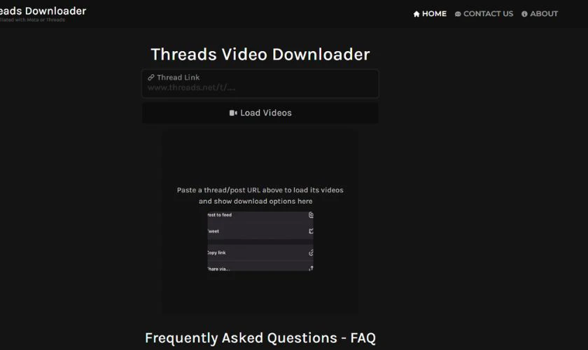 Tải Voice Threads bằng threadsdownloader.com