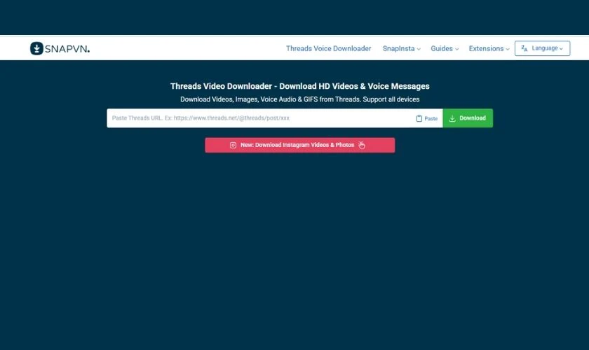Cách tải Voice Threads bằng Snapvn.com