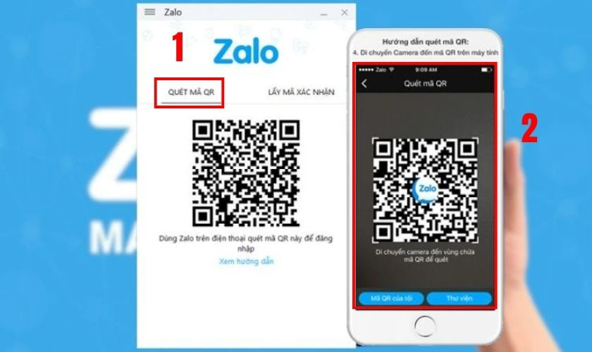 Chọn biểu tượng Quét mã QR ở góc trên bên phải