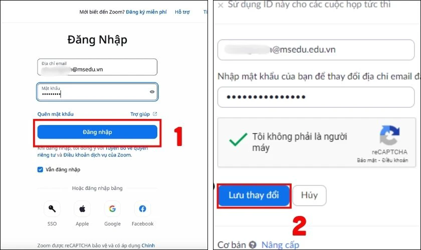 Sử dụng tài khoản Email do cơ sở giáo dục cấp
