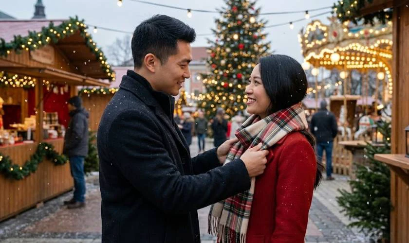 Khăn choàng cổ là món quà Giáng sinh ấm áp