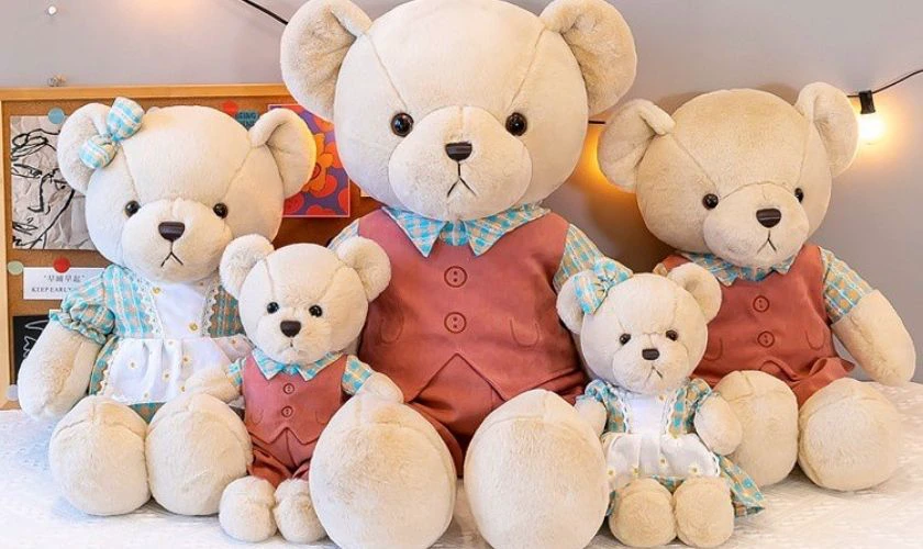 Tặng bạn gái ở xa quà Valentine gấu bông dễ thương