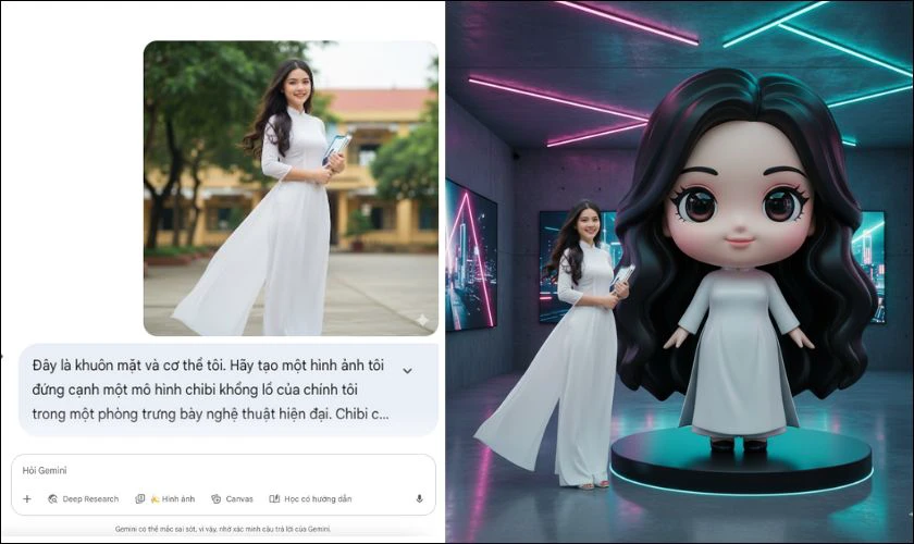Câu lệnh tạo ảnh mô hình 3D trong triển lãm nghệ thuật