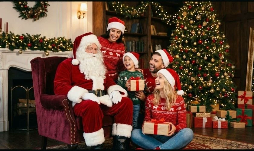 Chụp ảnh với ông già Noel