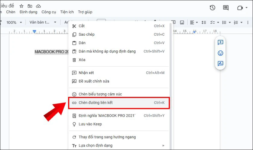 Ch&egrave;n đường li&ecirc;n kết