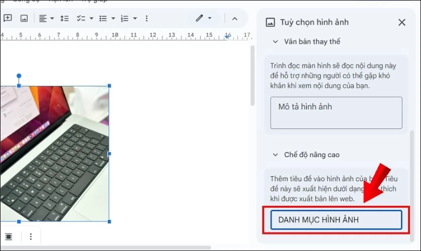 Tạo danh mục h&igrave;nh ảnh