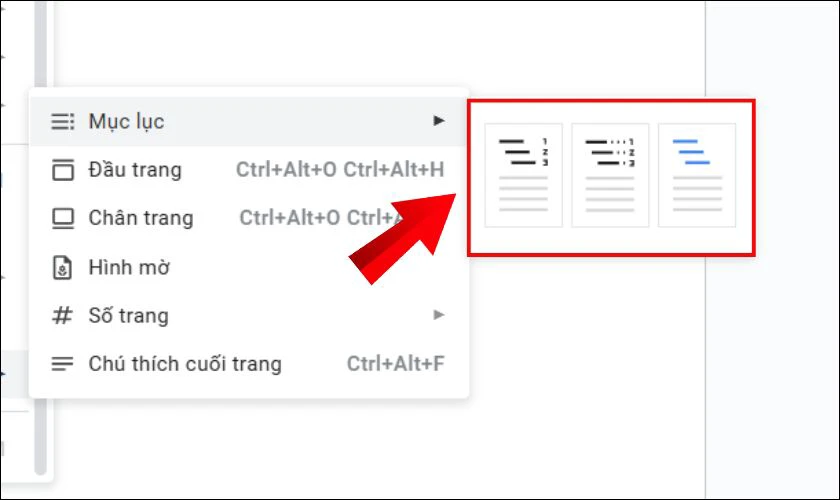 Chọn kiểu danh mục h&igrave;nh ảnh bạn muốn