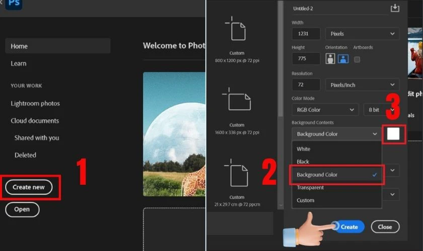 Tạo nền trắng trong Photoshop đơn giản nhất