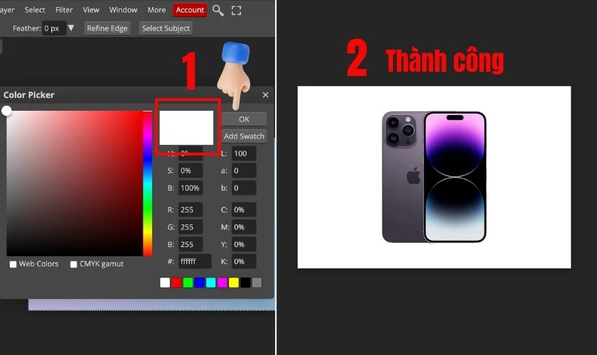 Cách tạo nền trắng cho ảnh trong Photoshop nhanh