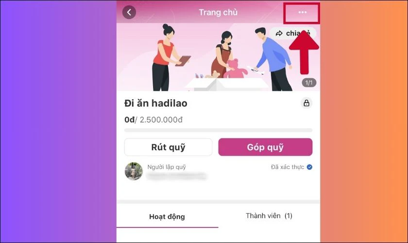 Có thể chỉnh sửa thông tin quỹ chung MoMo không?