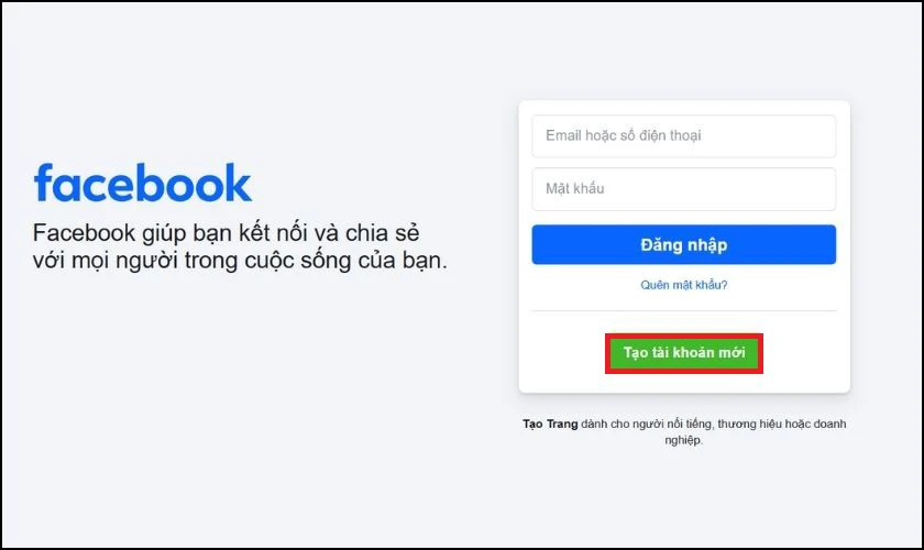Cách tạo thêm tài khoản Facebook trên máy tính