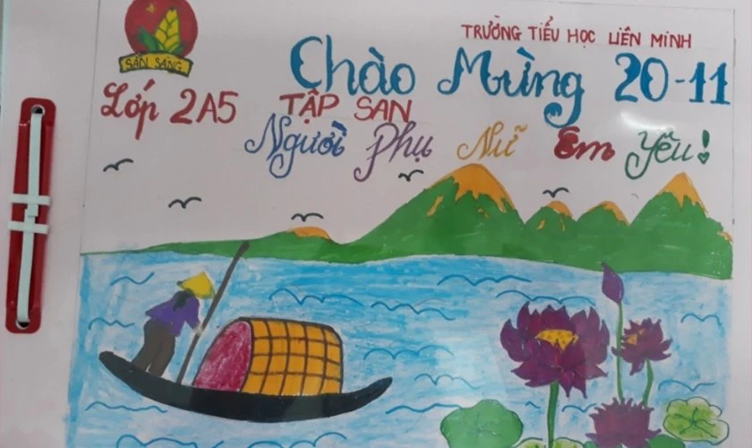 Mẫu bìa tập san 20/11 đẹp cho học sinh