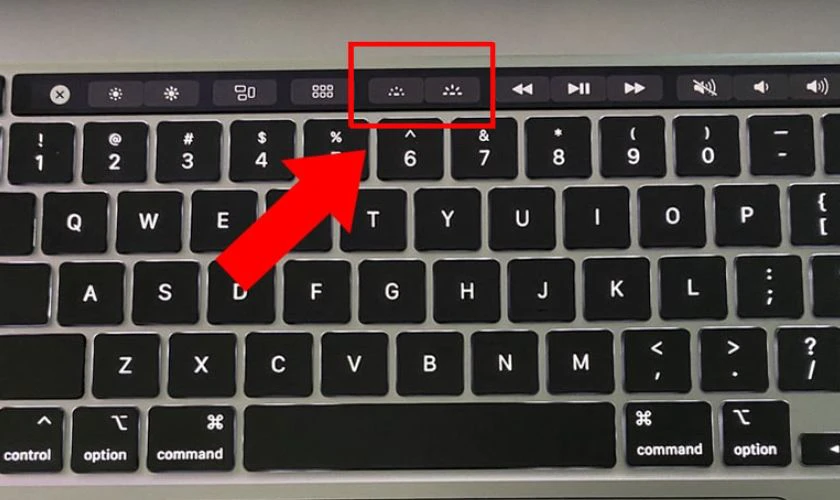 Cách tắt đèn bàn phím MacBook bằng Touch Bar