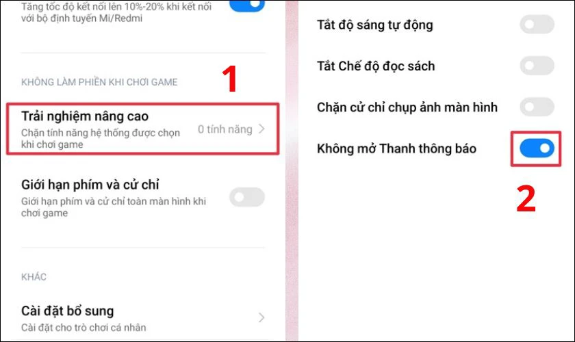 Cách tắt thanh thông báo khi chơi game trên Xiaomi nhanh nhất