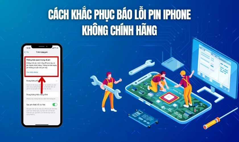 Tắt thông báo pin không chính hãng trên iPhone