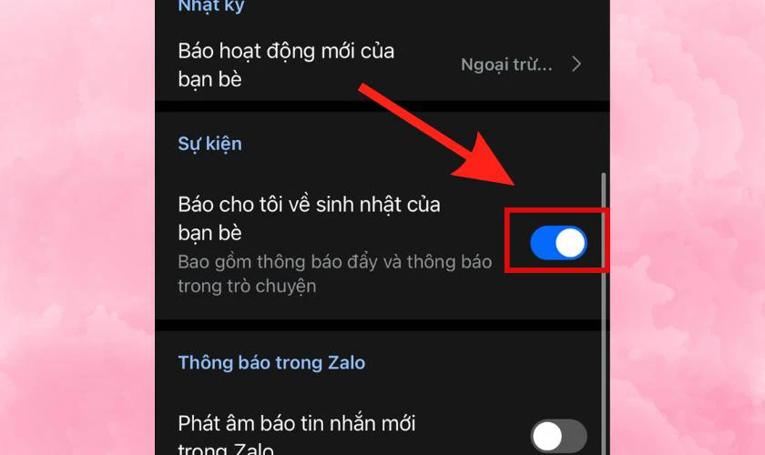 Báo cho tôi về sinh nhật của bạn bè