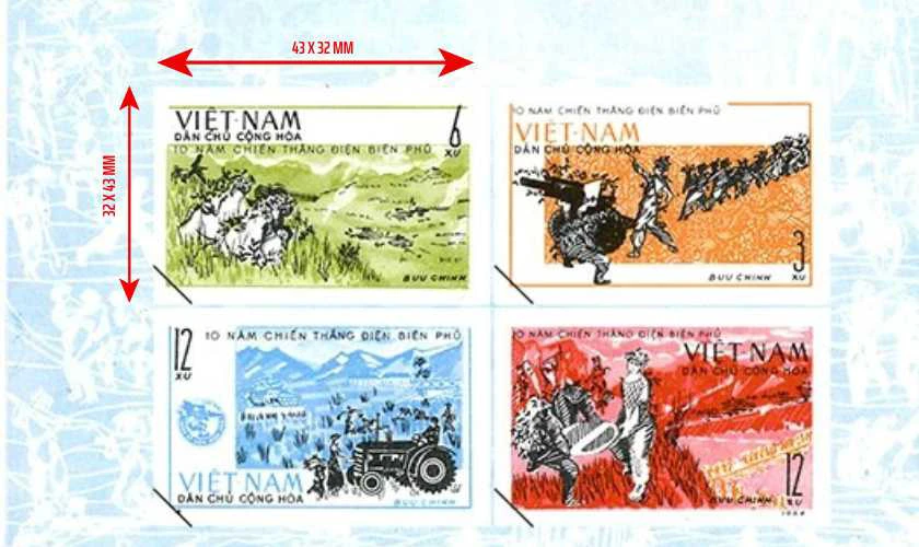 Tem chiến thắng Điện Biên Phủ có kích thước bao nhiêu?