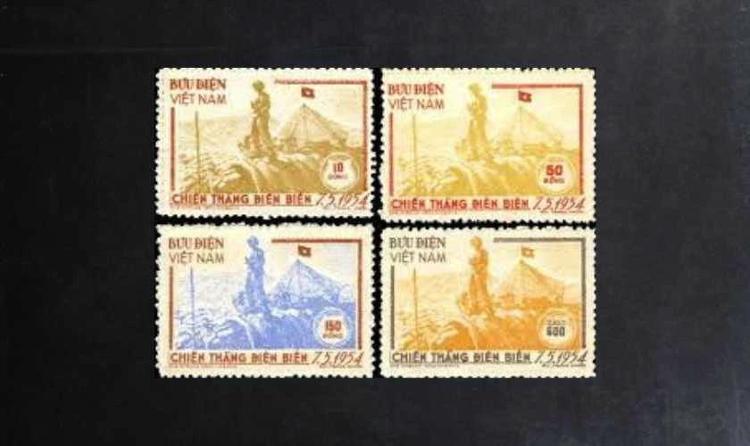 Mẫu tem độc đáo về chiến thắng Điện Biên Phủ 1954